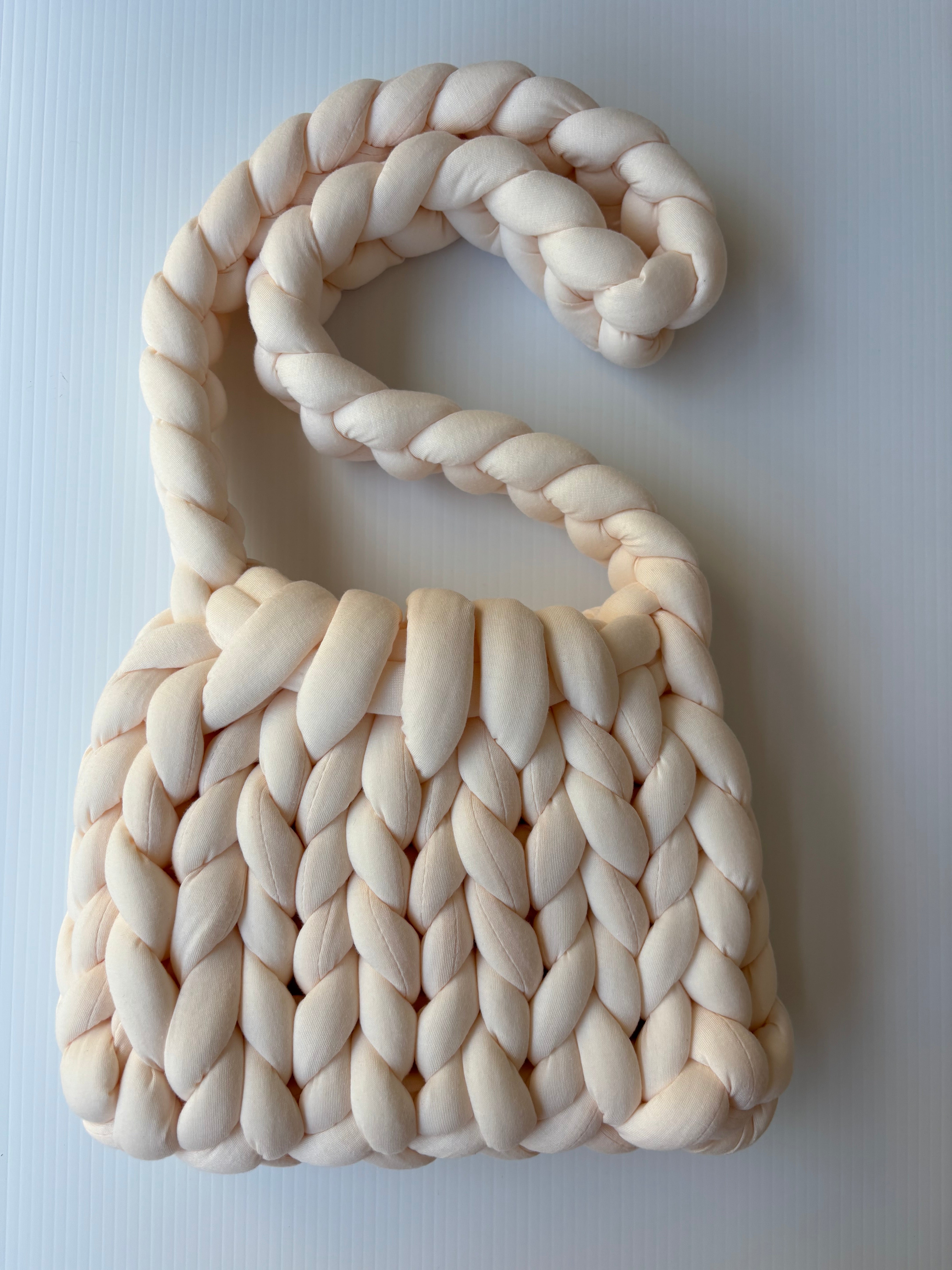 Chunky Knit Braided Handbag