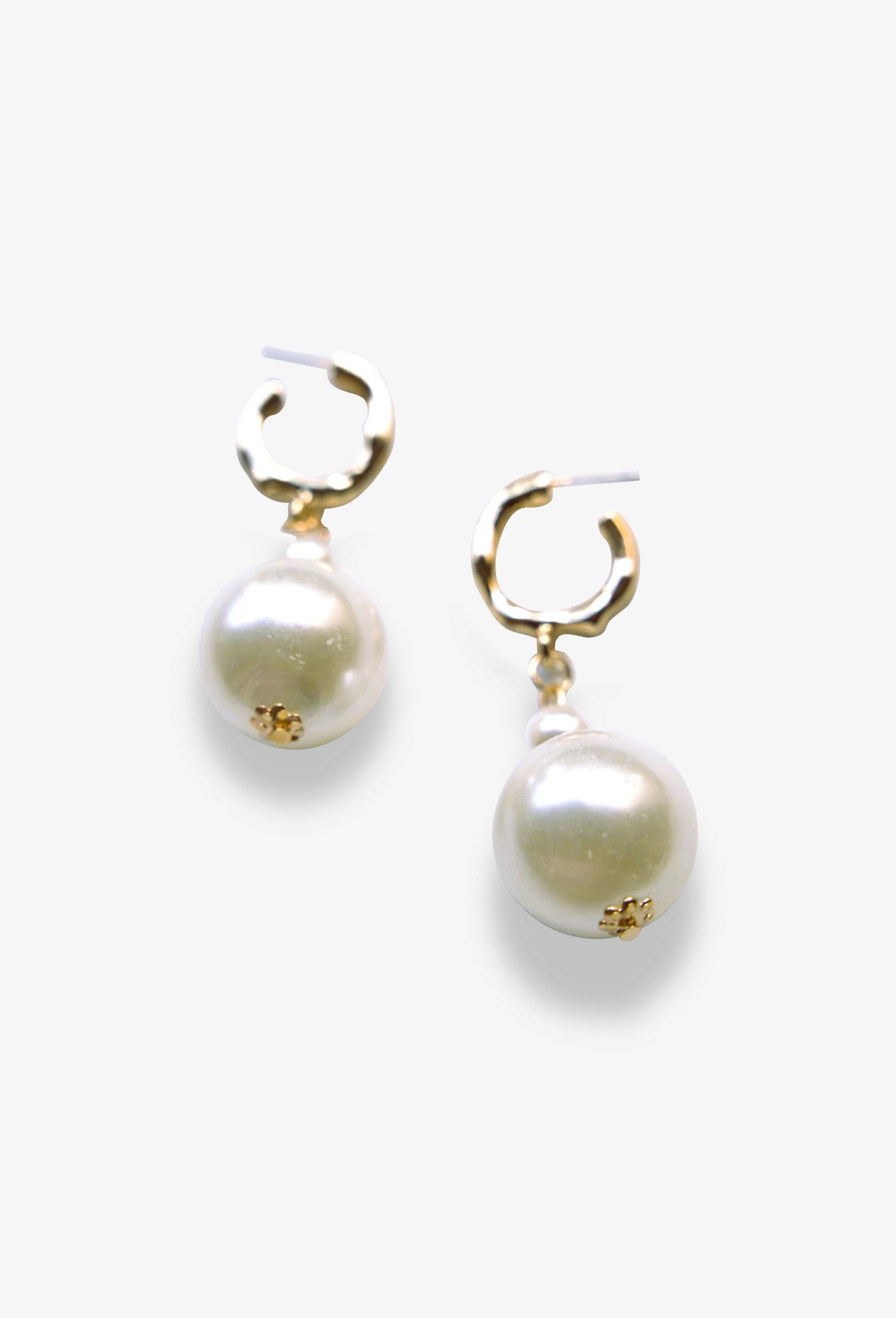 Bohemian Pearl Hoop Earrings