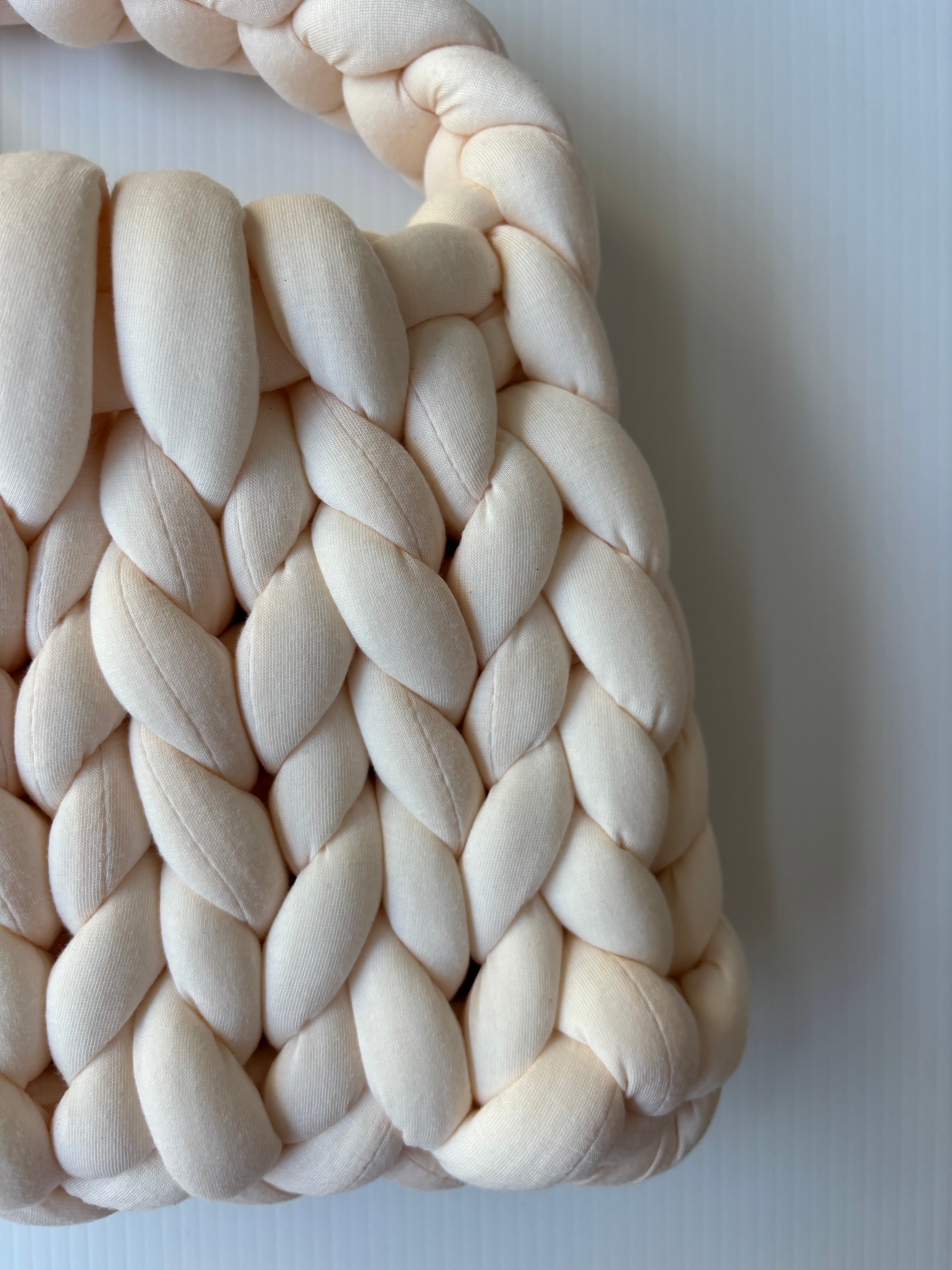 Chunky Knit Braided Handbag