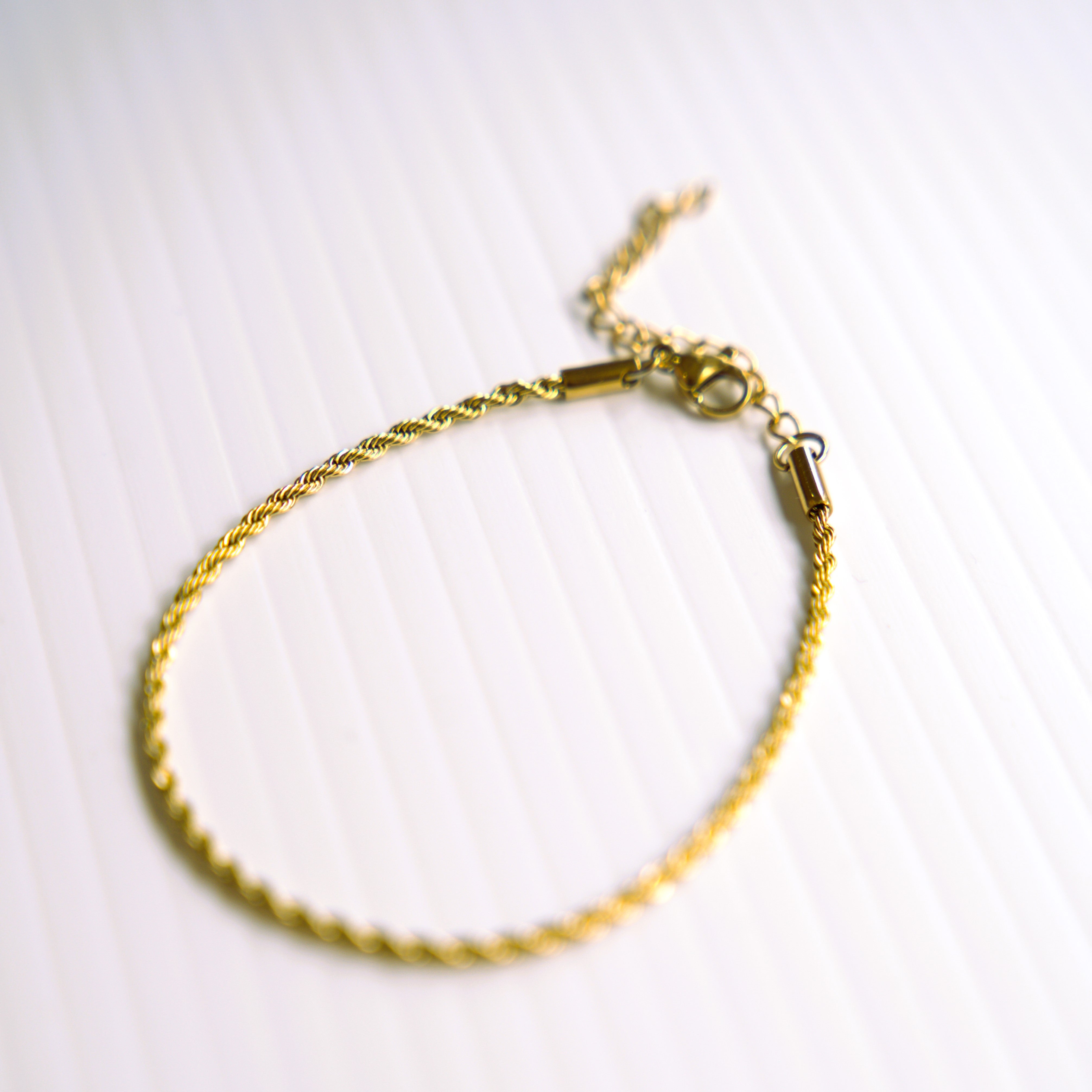 Golden Twine Rope Chain Bracelet