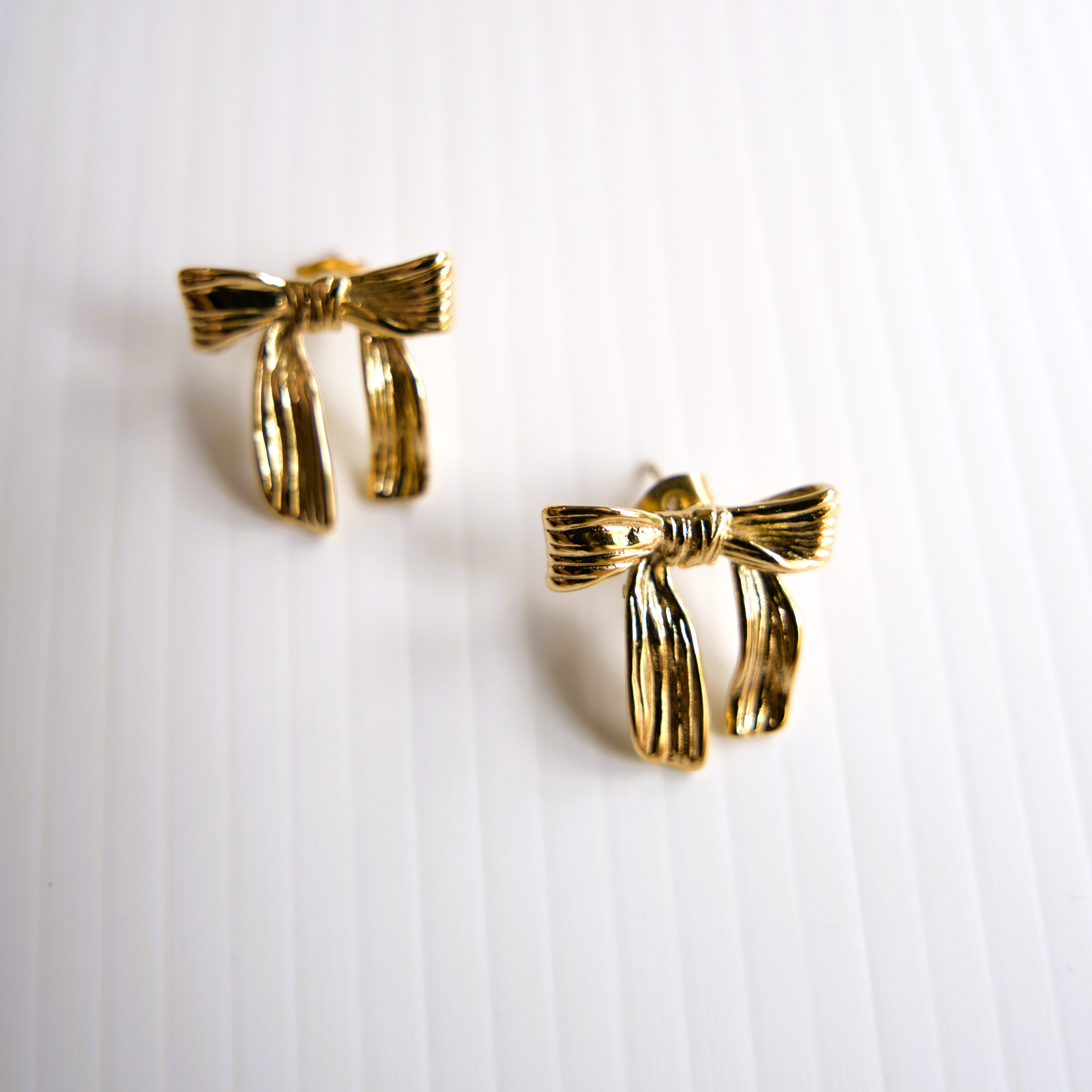 Whisper Bow Minimalist Stud Earrings