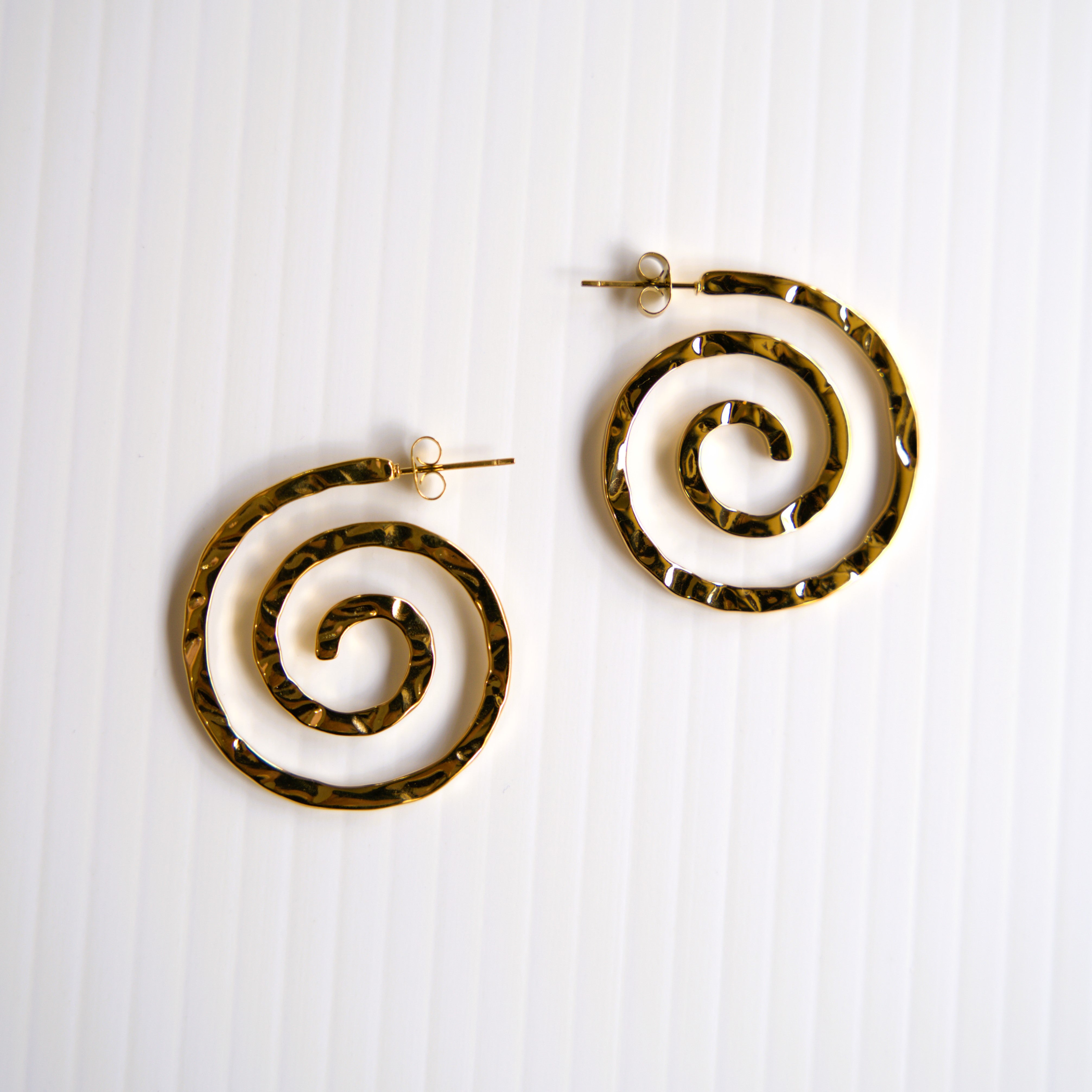 Whirlwind Spiral Hoop Earrings