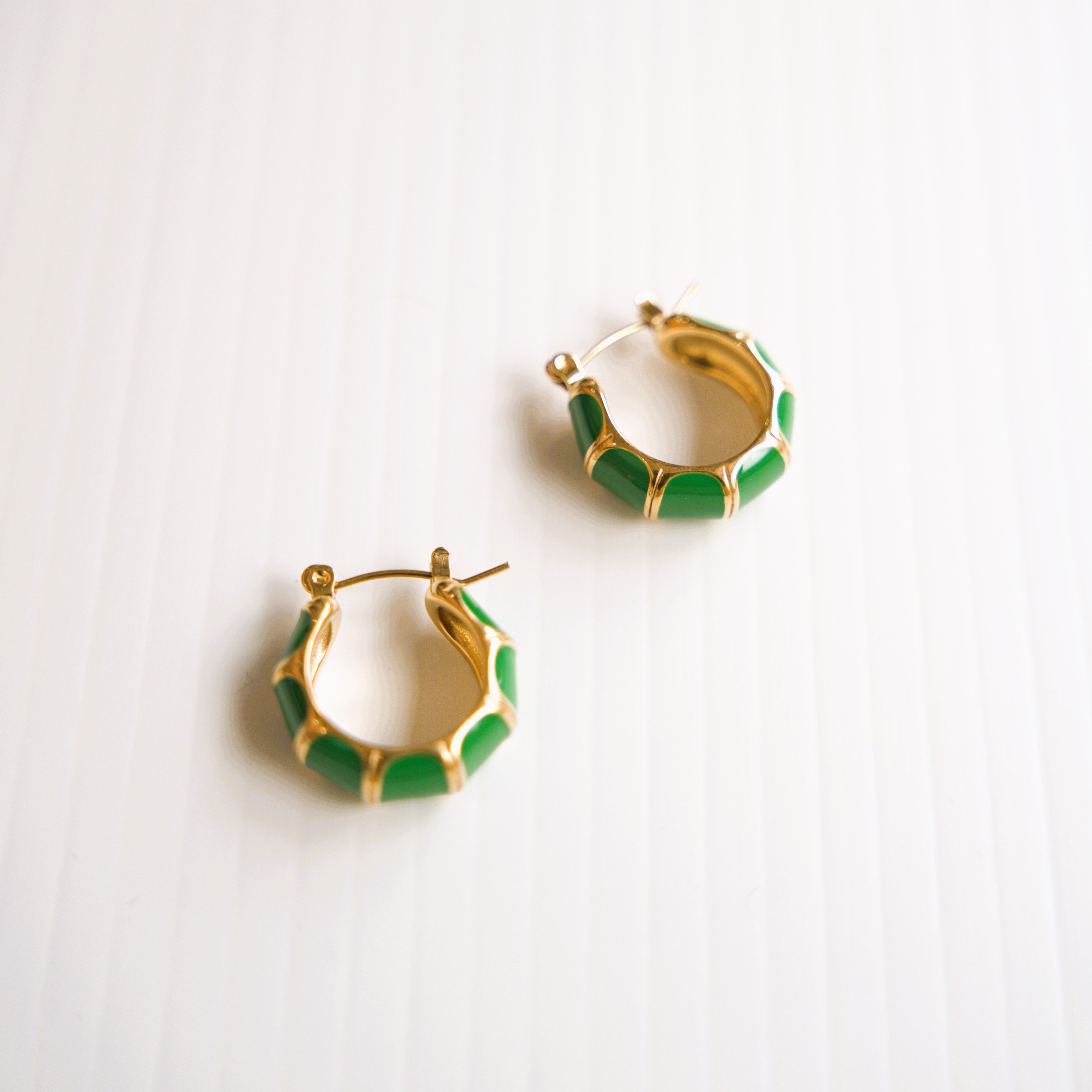 Kaleidoscope Enamel Hoop Earrings