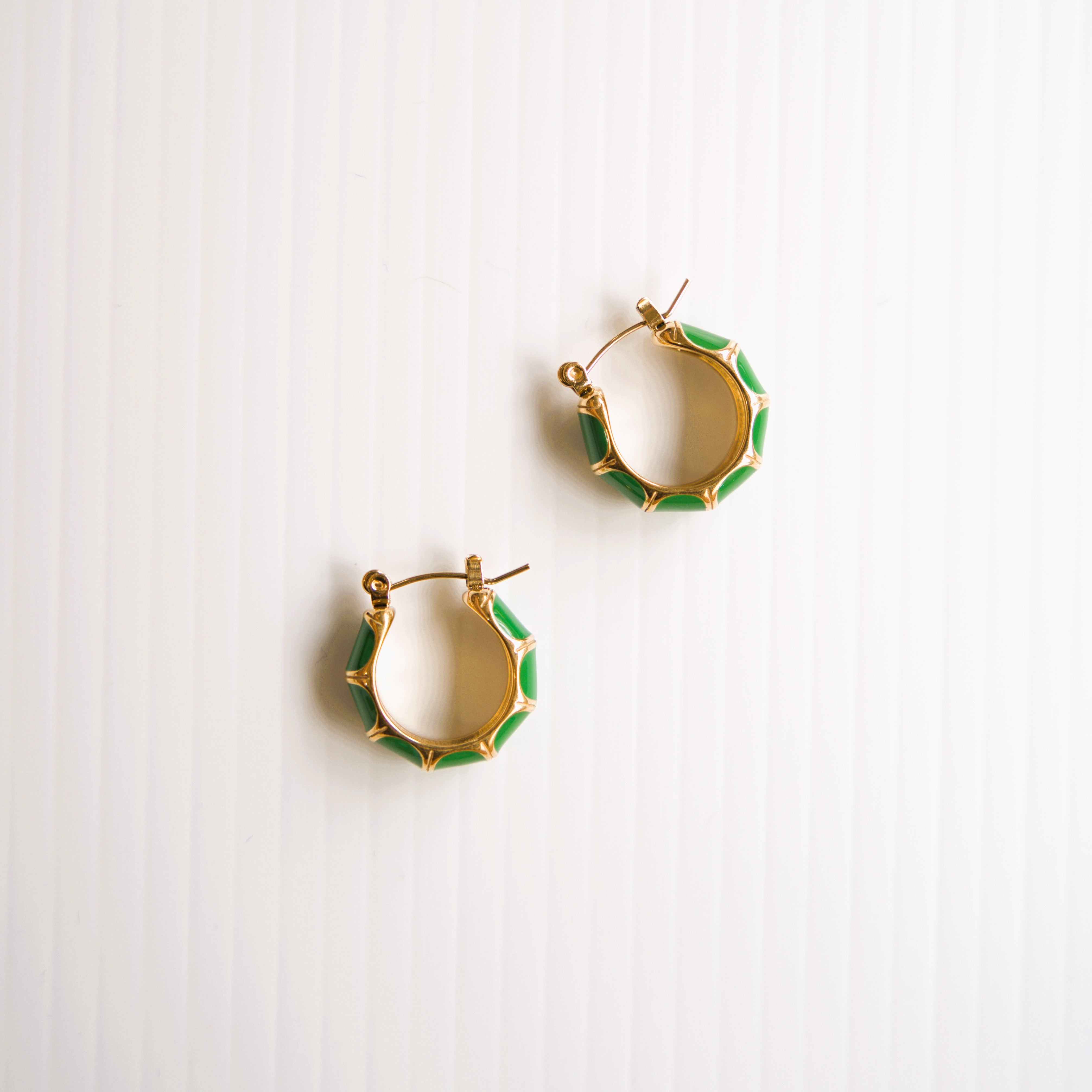 Kaleidoscope Enamel Hoop Earrings