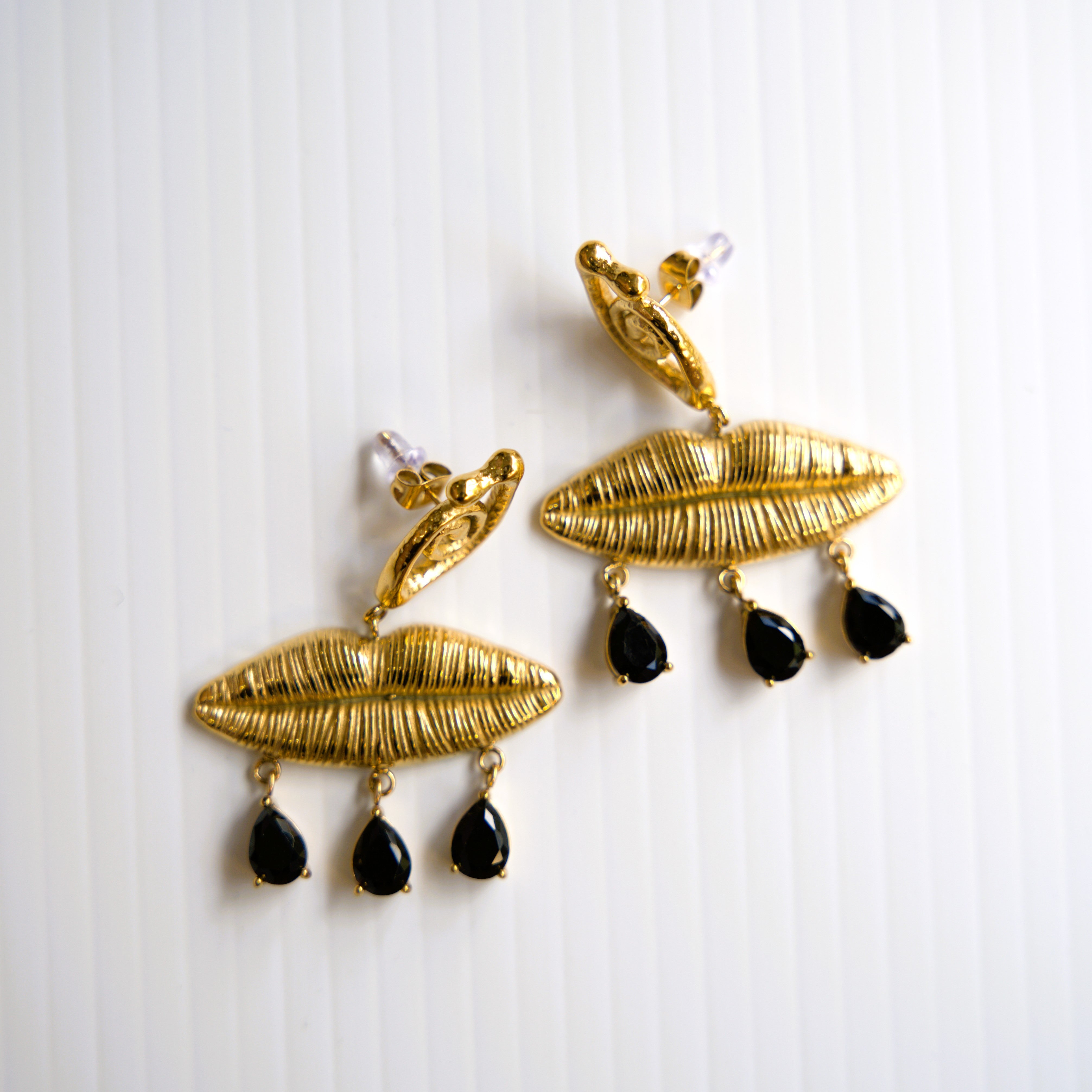 Midnight Spiral Earrings
