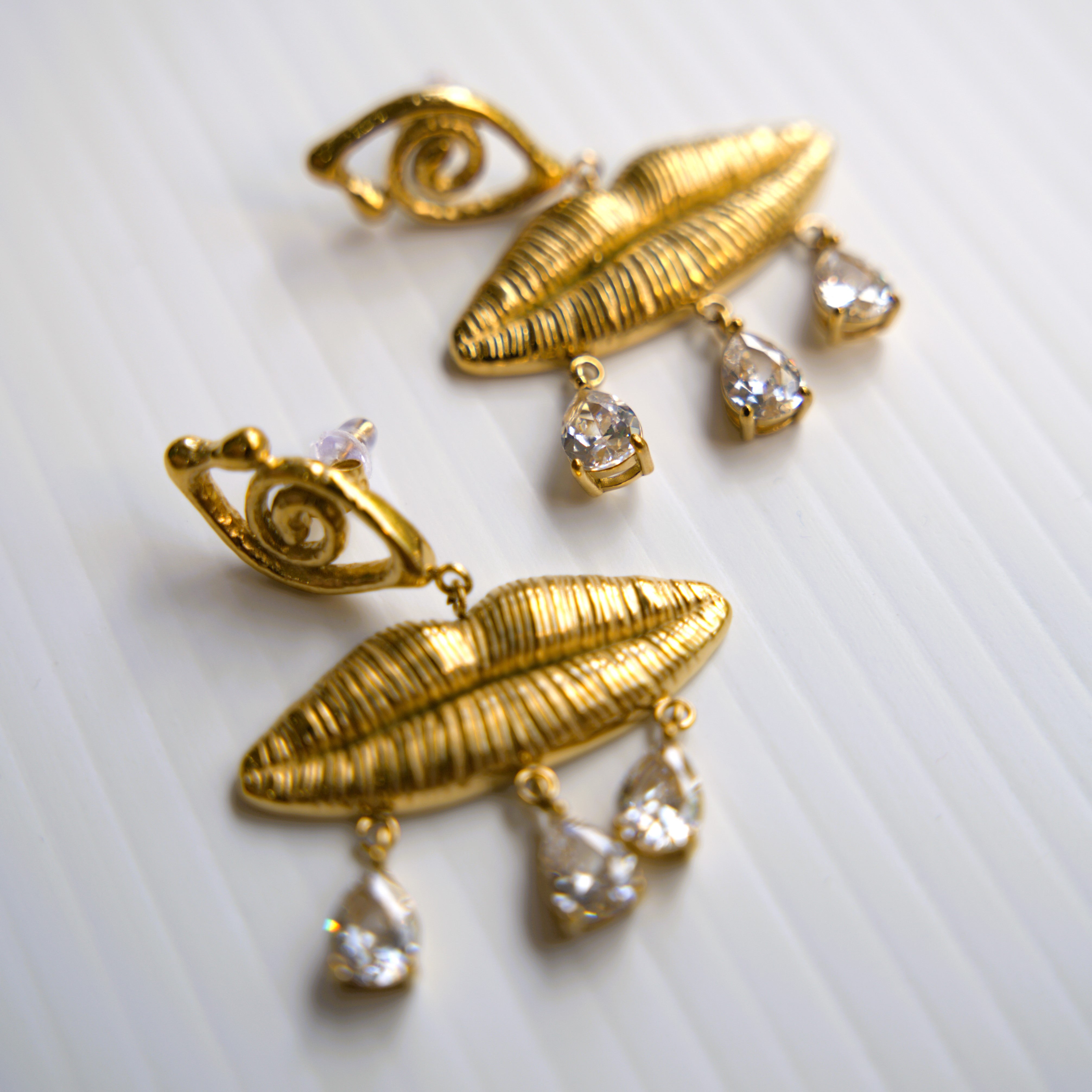 Midnight Spiral Earrings