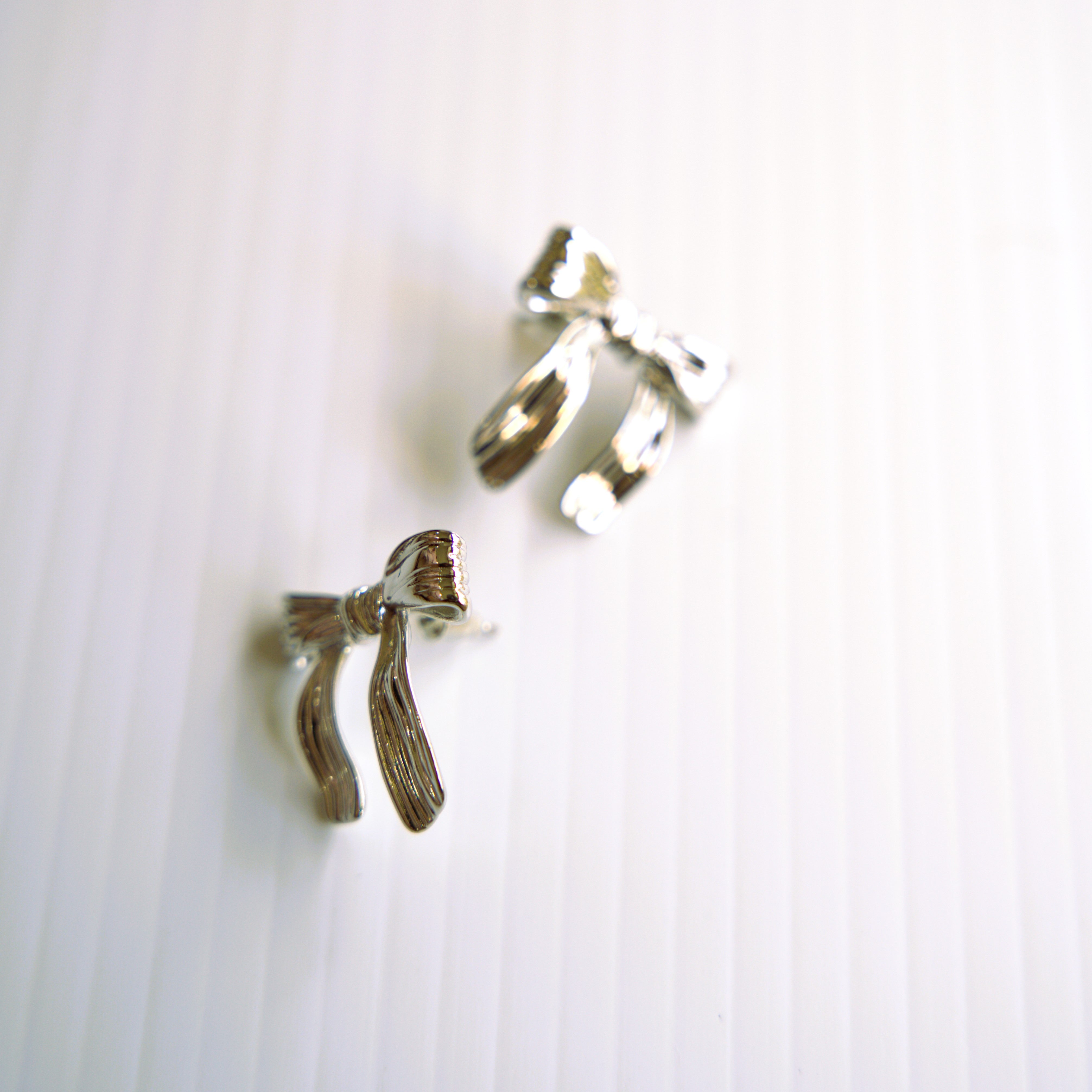 Whisper Bow Minimalist Stud Earrings