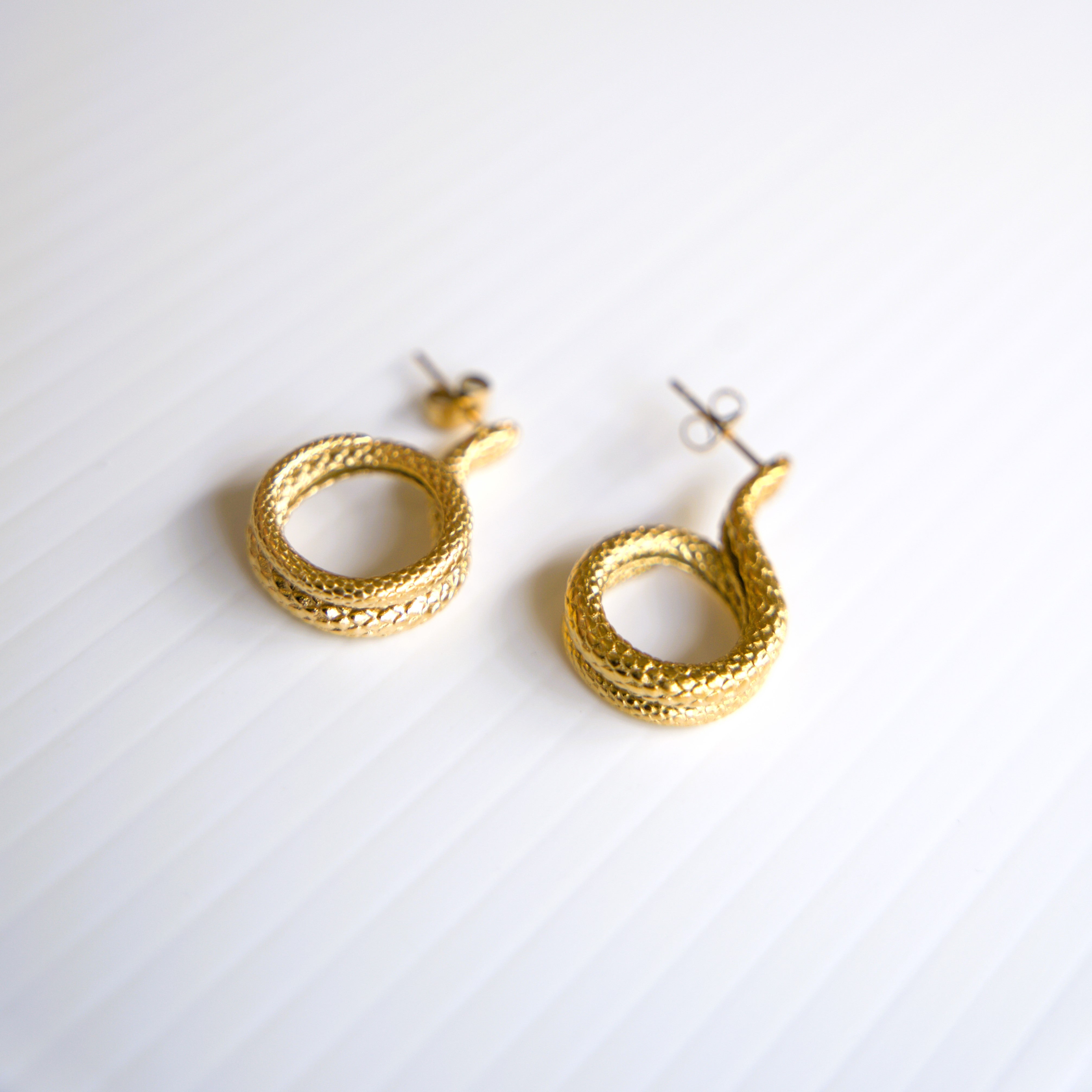 Serpentine Spiral Drop Earrings