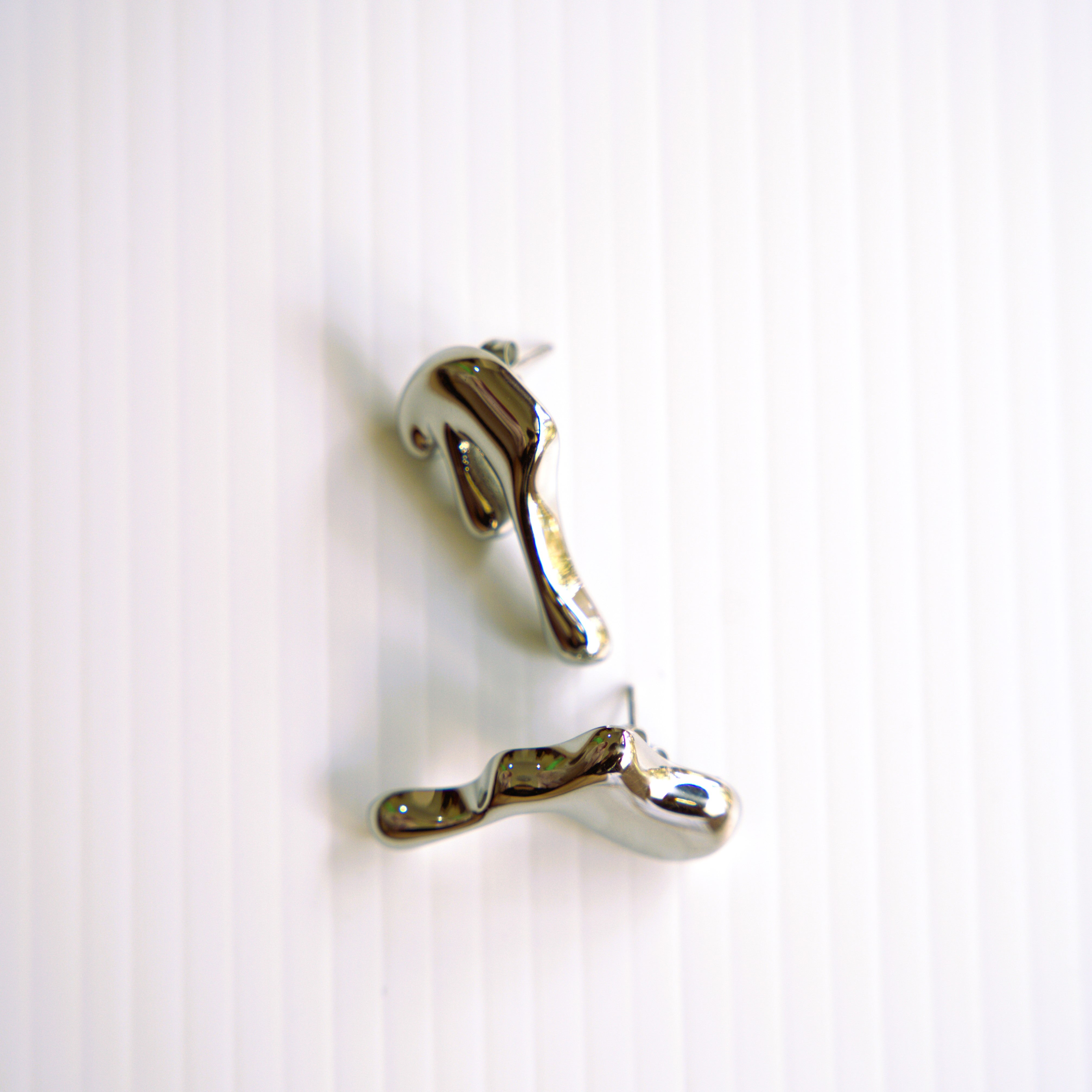 Golden Iridescence Irregular Drop Earrings