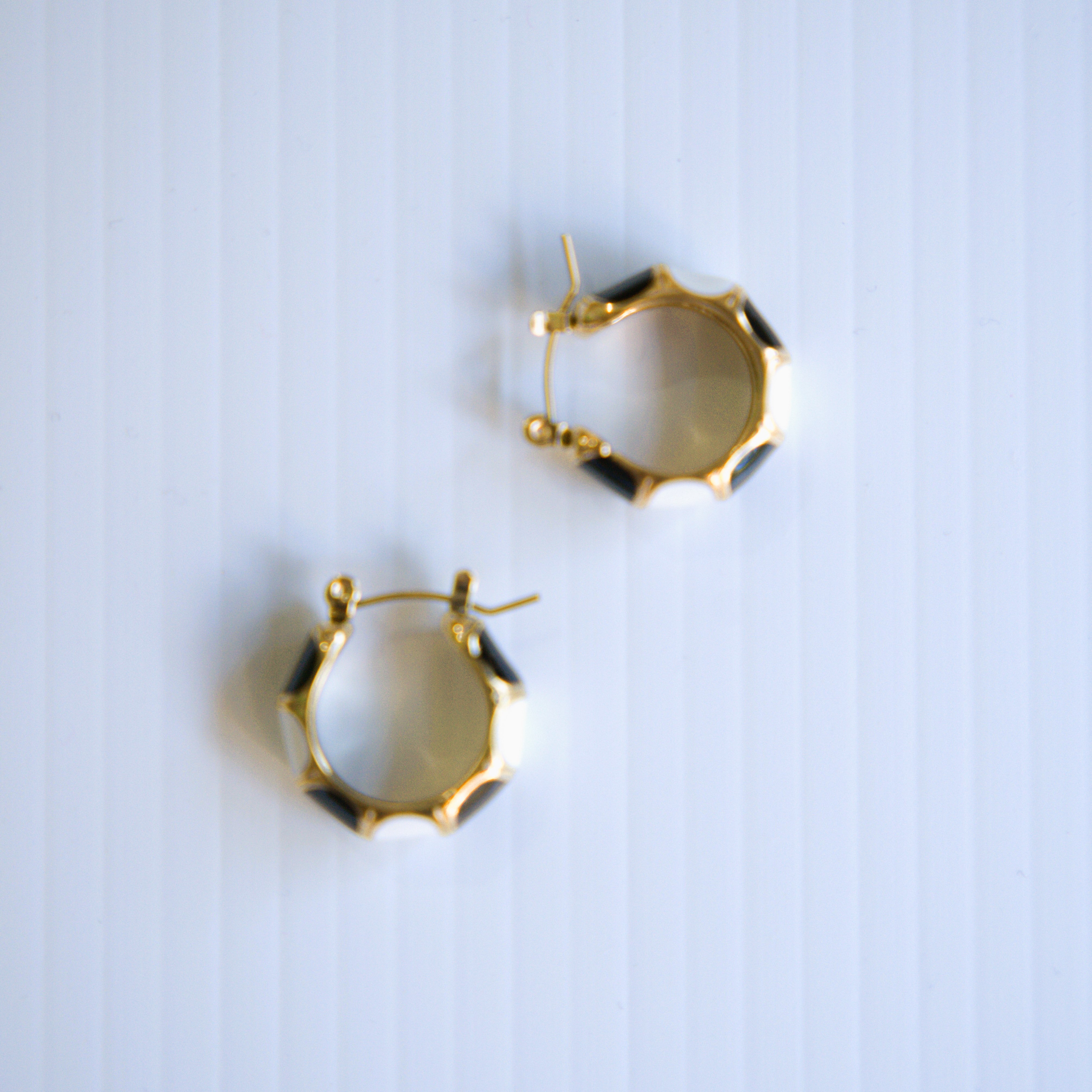 Kaleidoscope Enamel Hoop Earrings