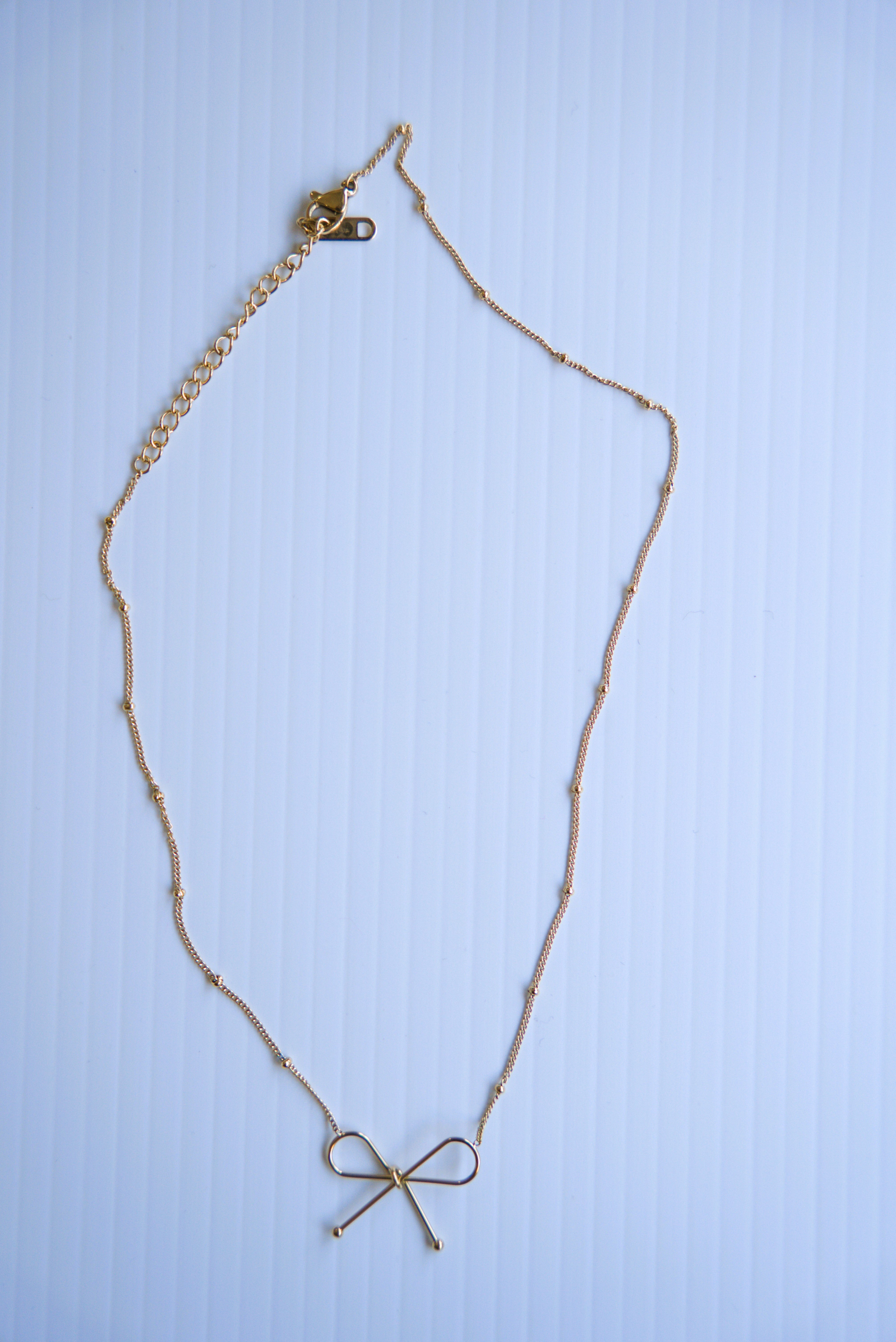 Sparkling Butterfly Knot Necklace