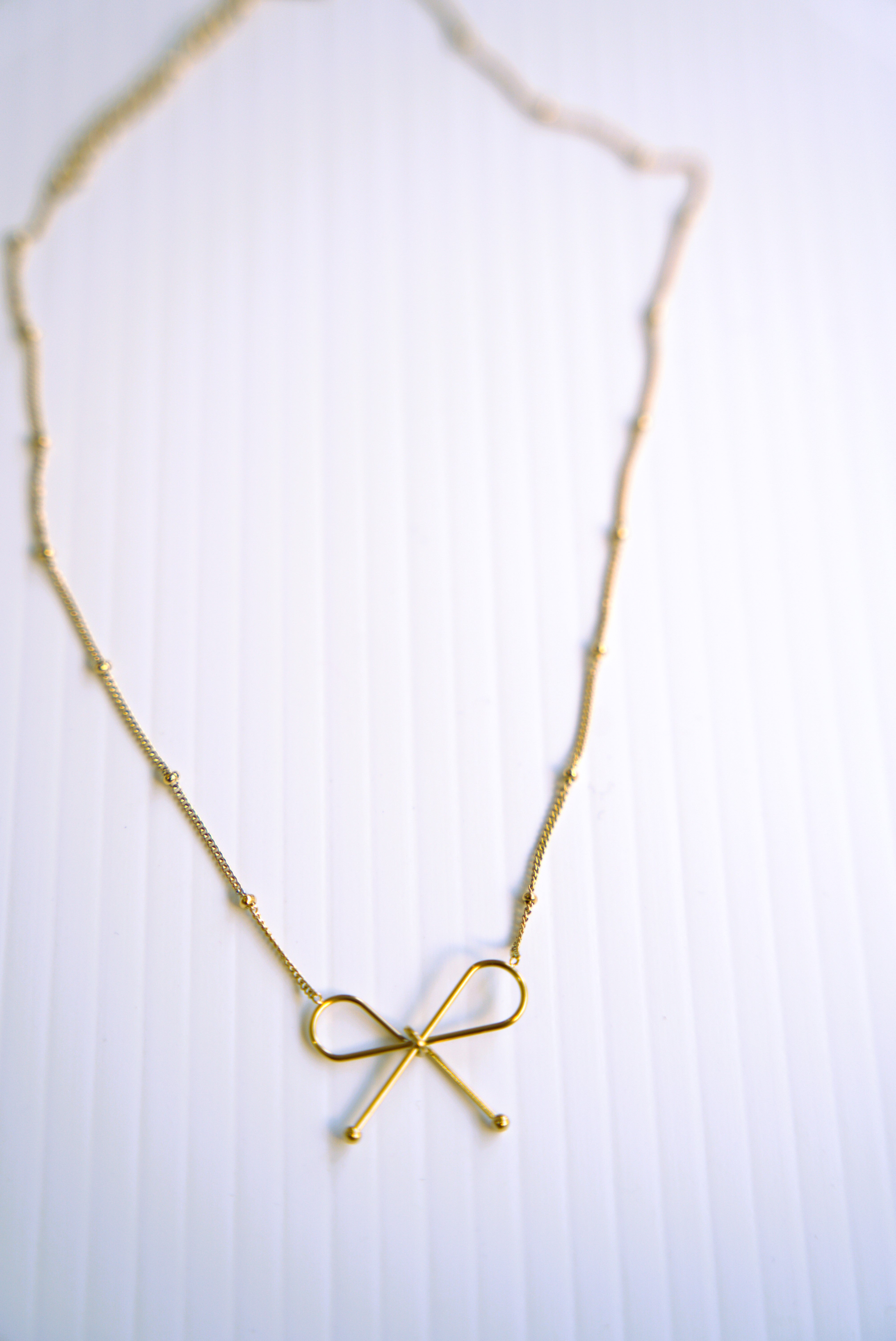 Sparkling Butterfly Knot Necklace