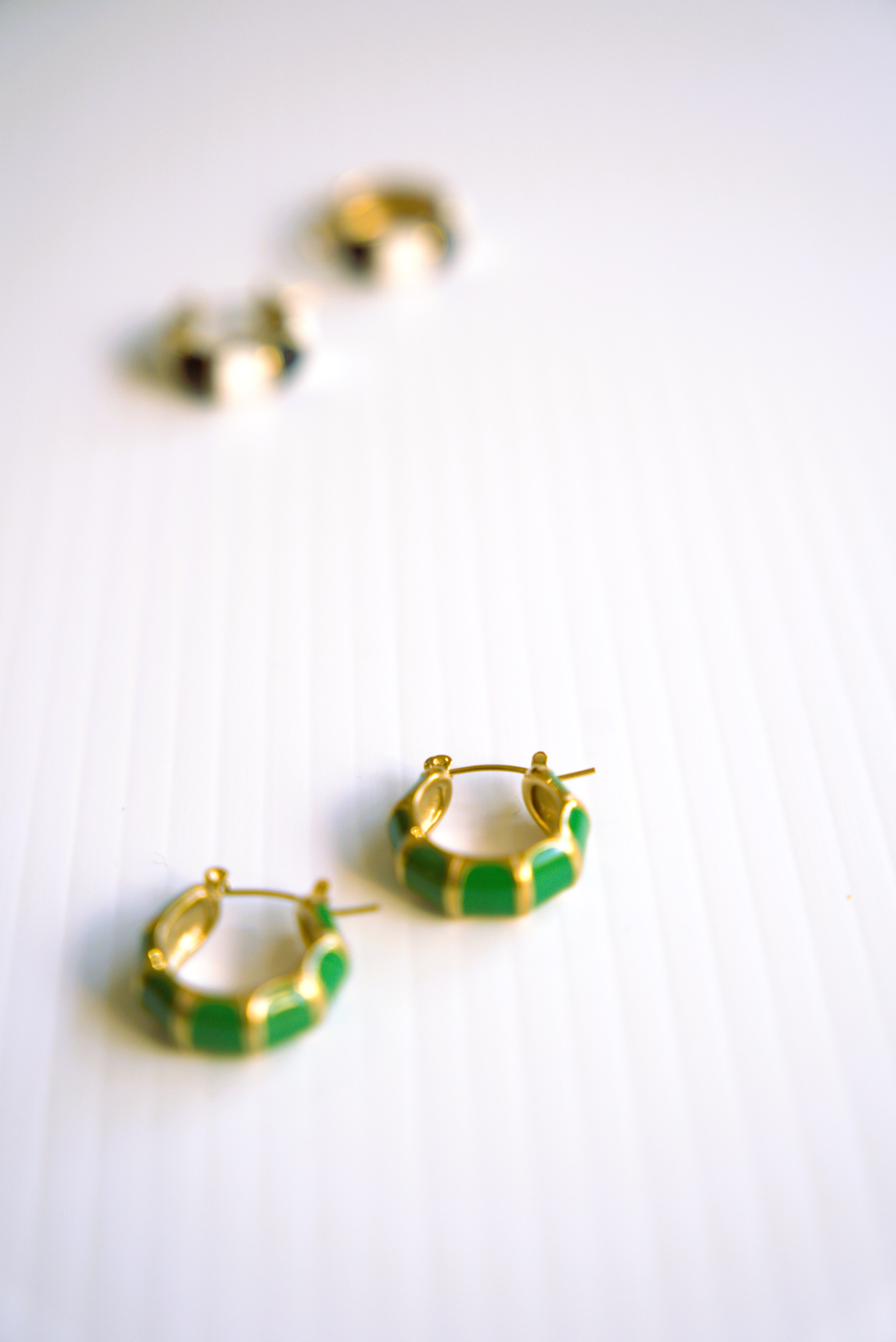 Kaleidoscope Enamel Hoop Earrings