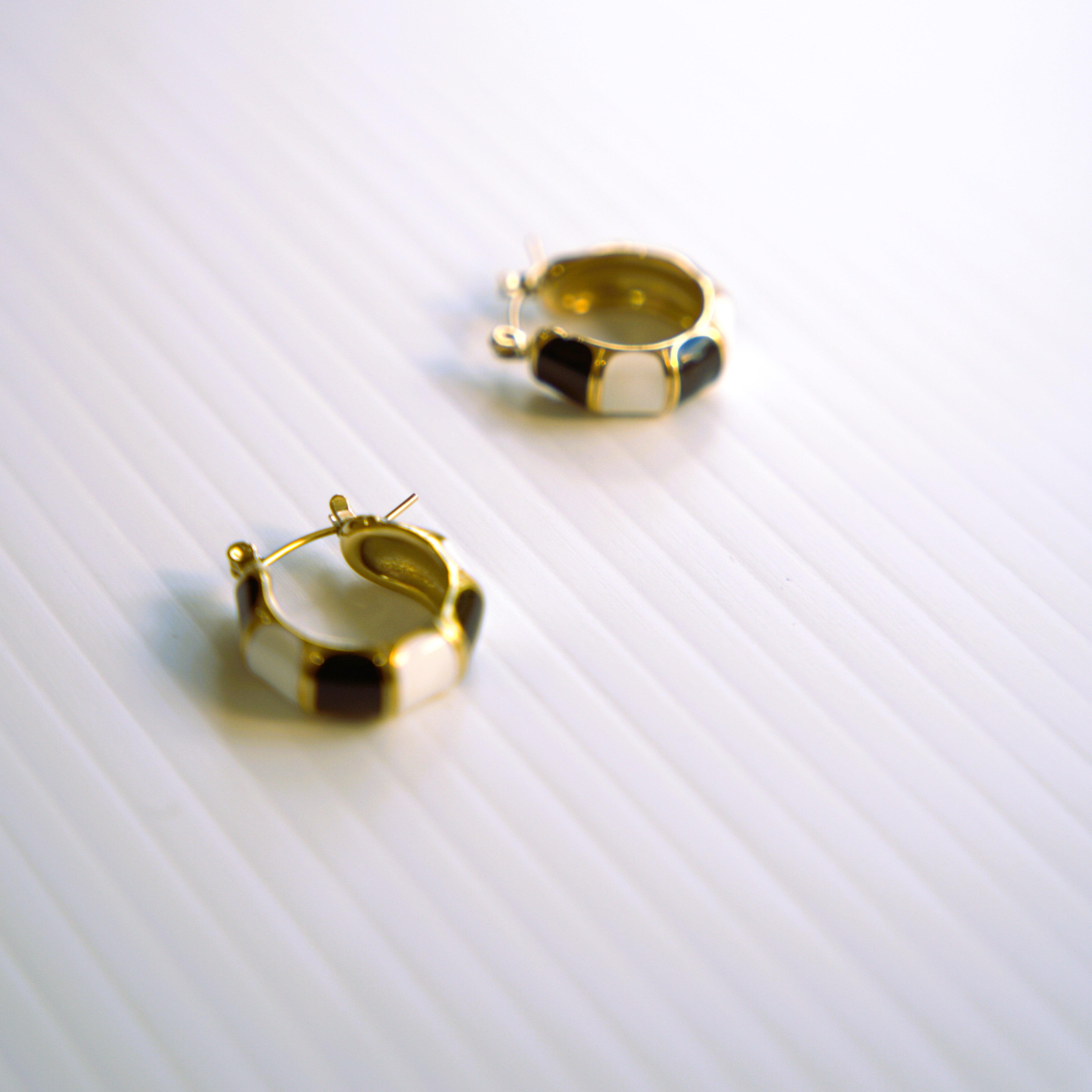 Kaleidoscope Enamel Hoop Earrings