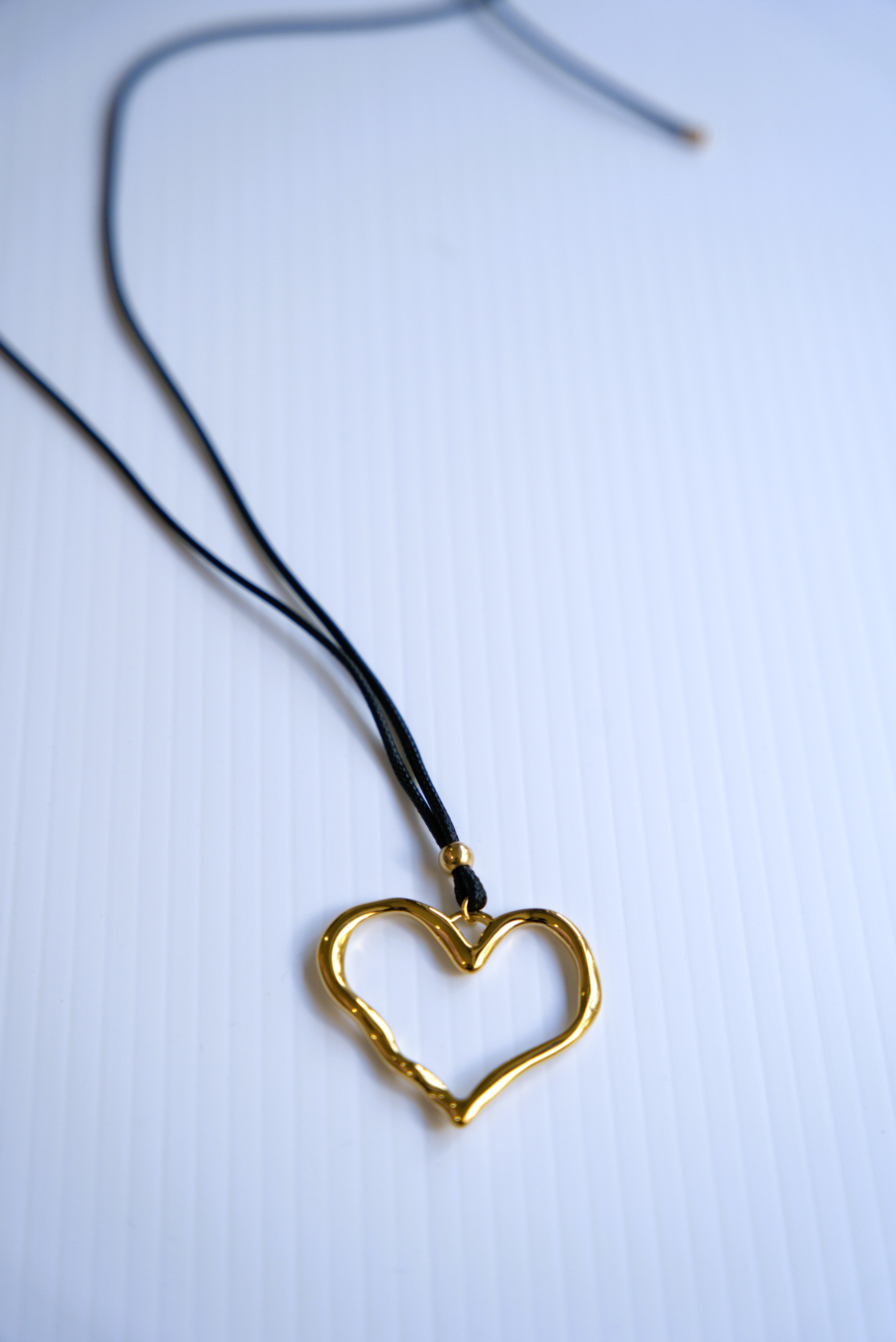 Molten Heart Statement Cord Necklace
