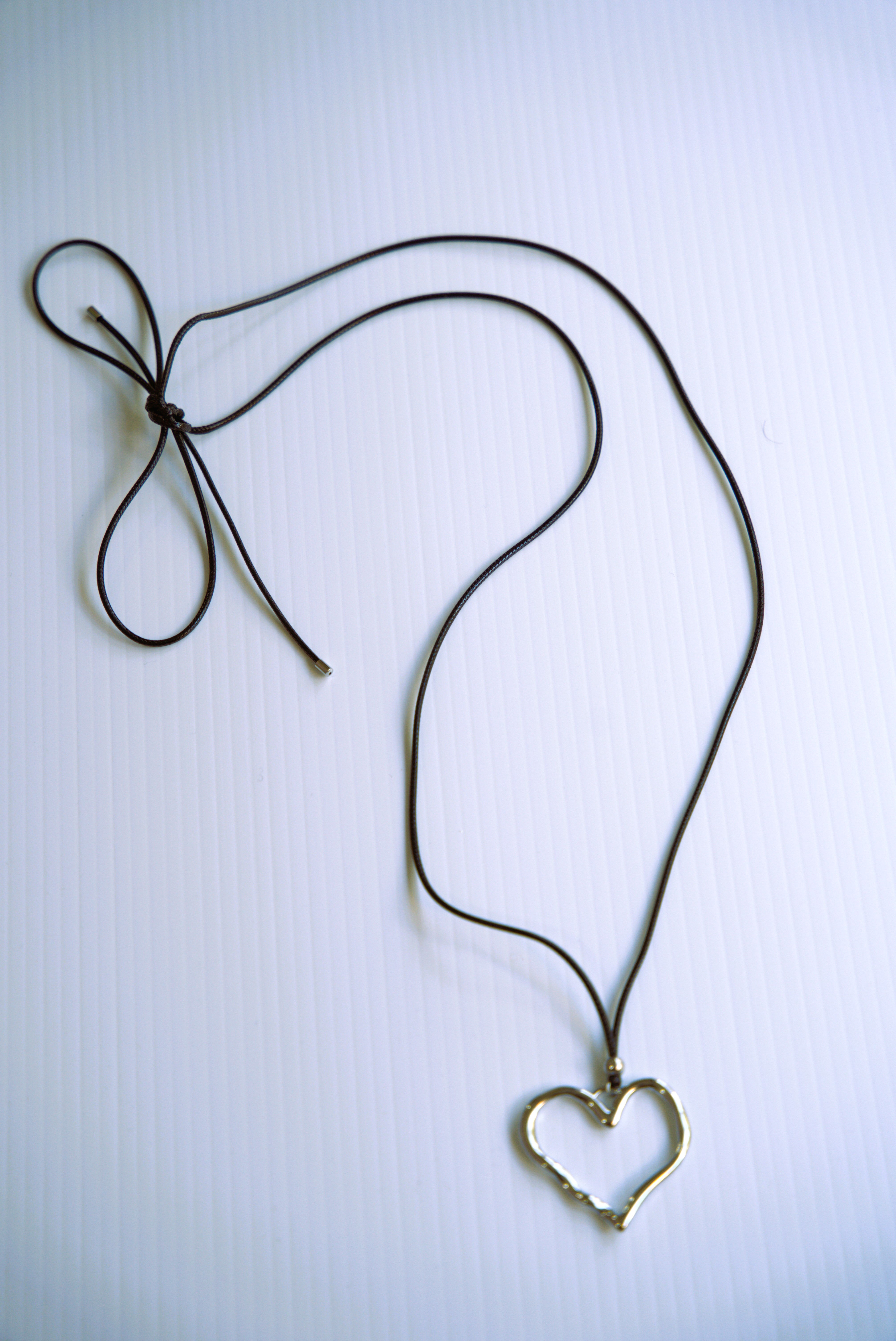 Molten Heart Statement Cord Necklace