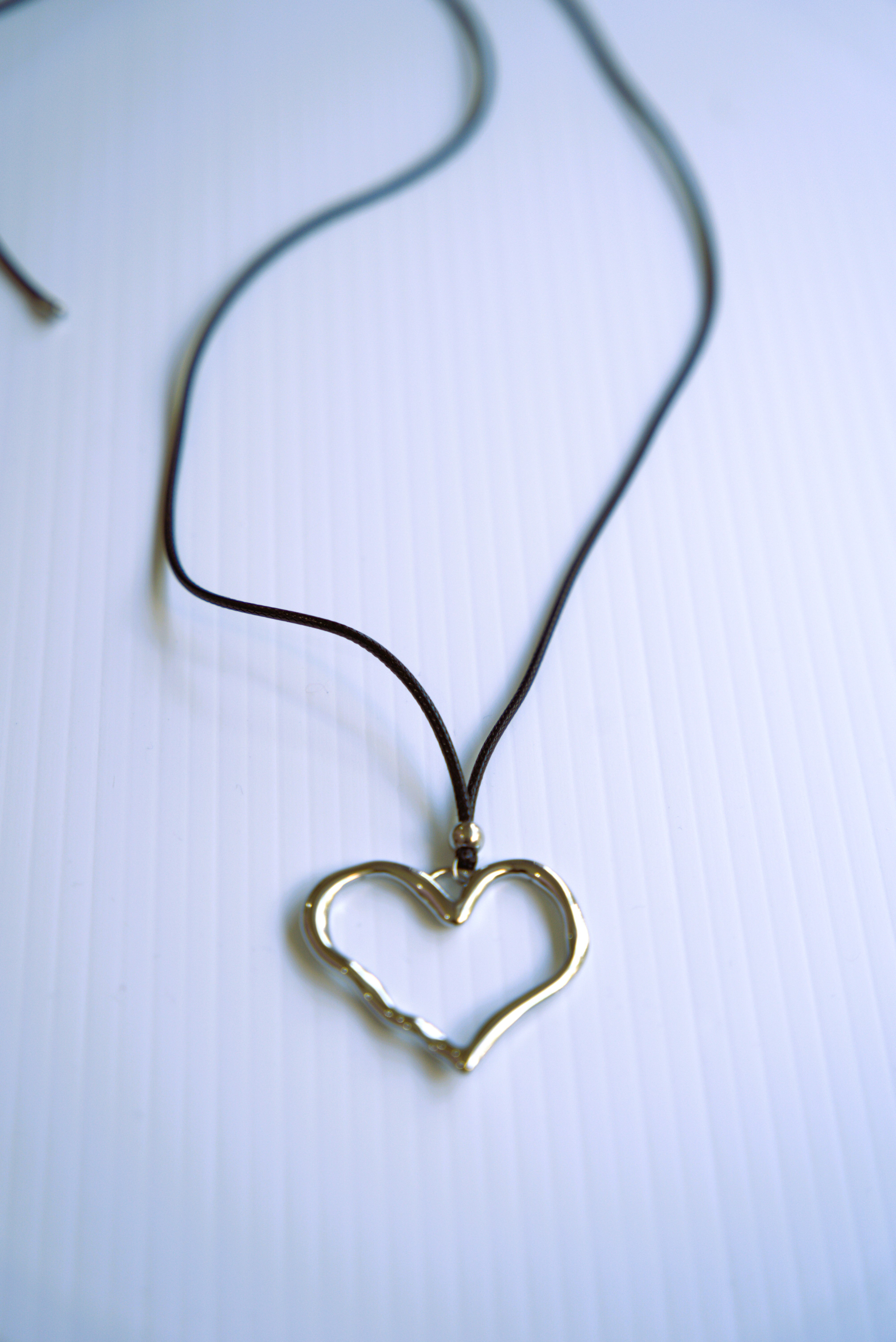 Molten Heart Statement Cord Necklace