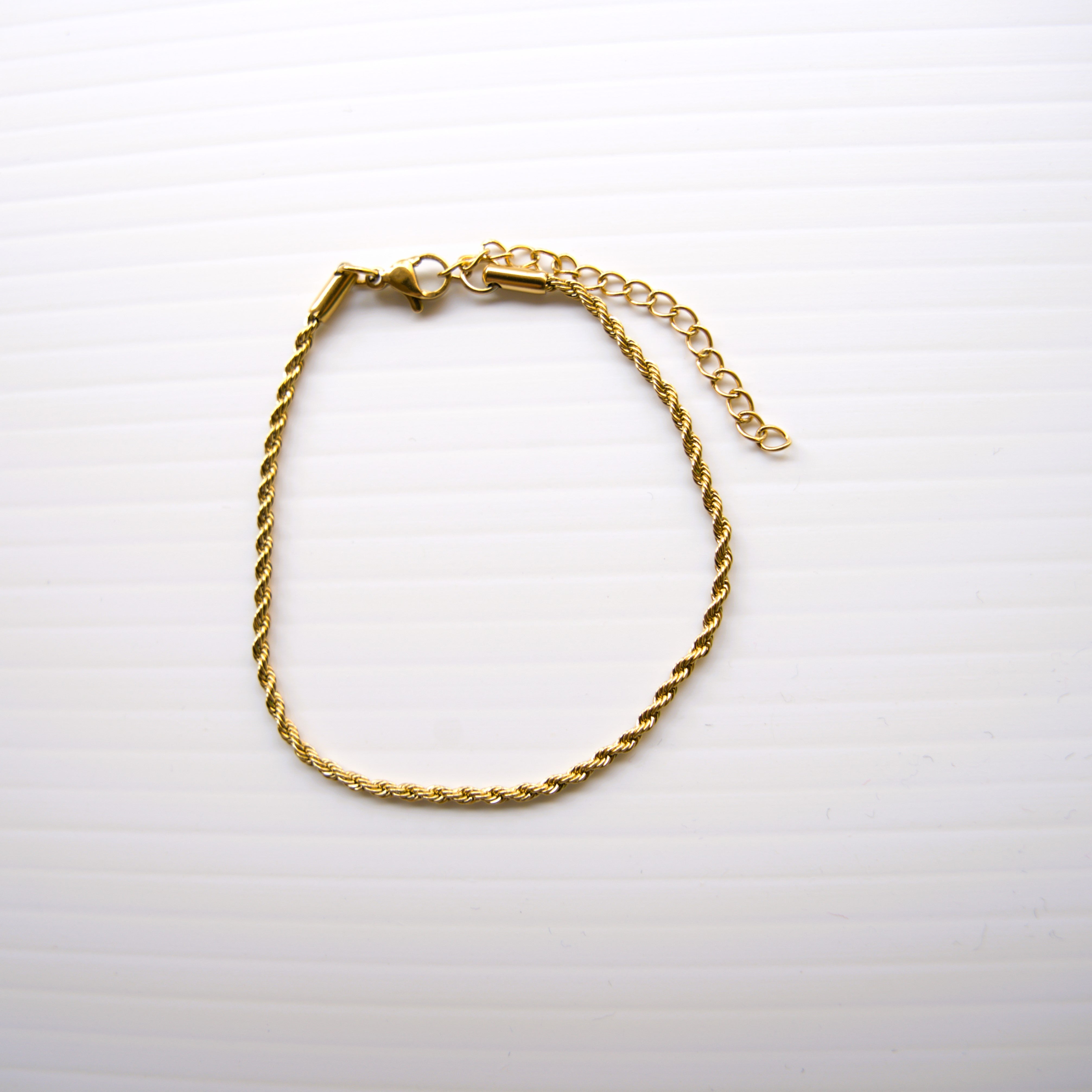 Golden Twine Rope Chain Bracelet