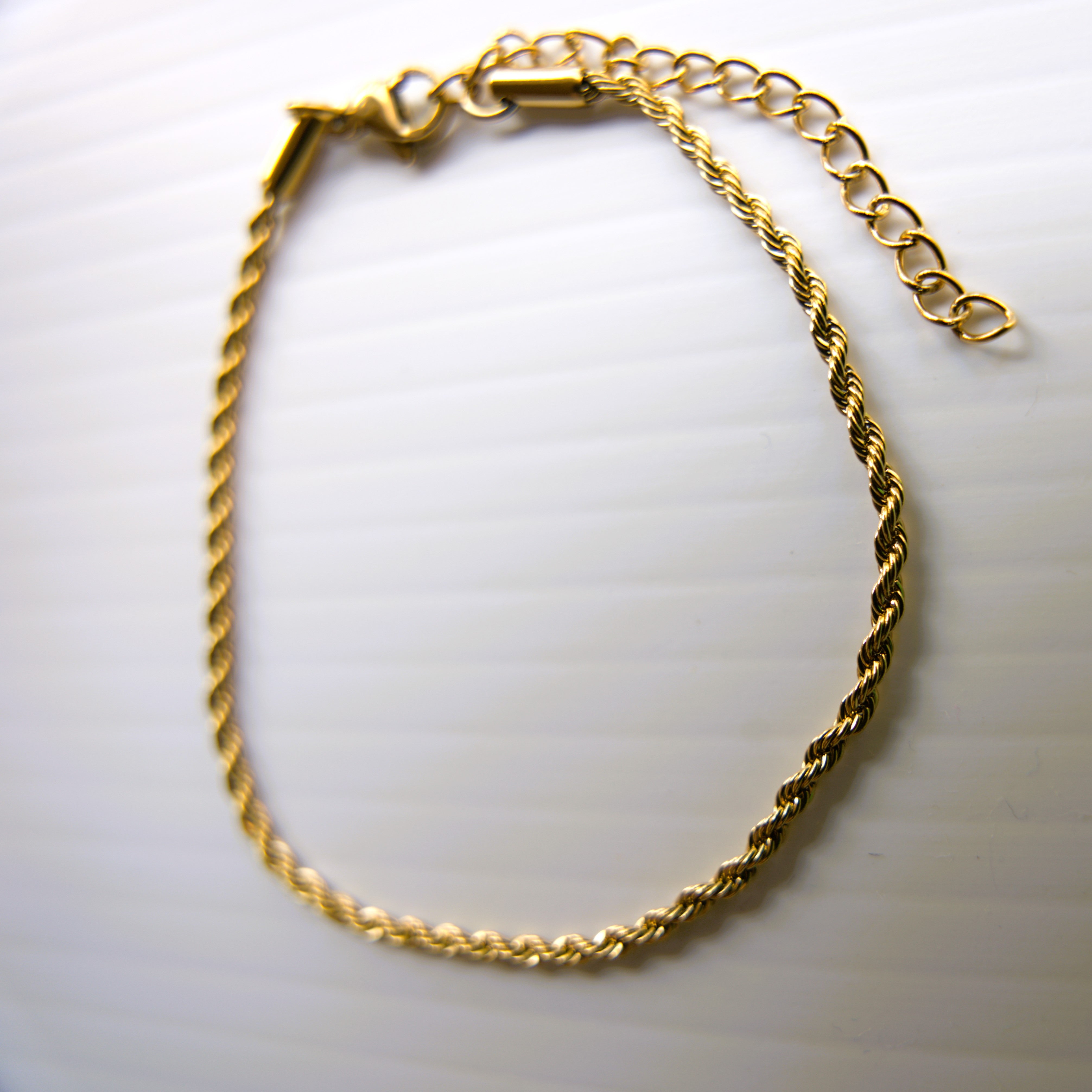 Golden Twine Rope Chain Bracelet