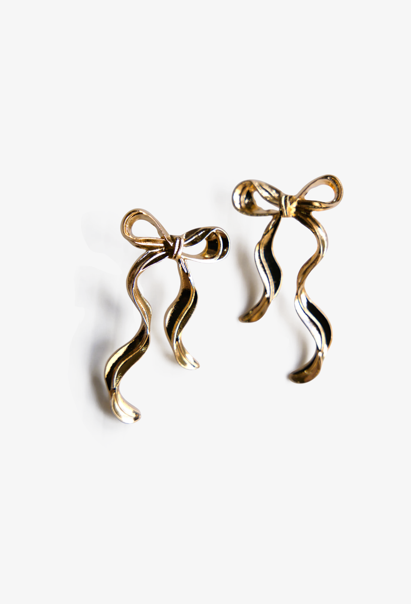 Elegant Ribbon Bow Earrings