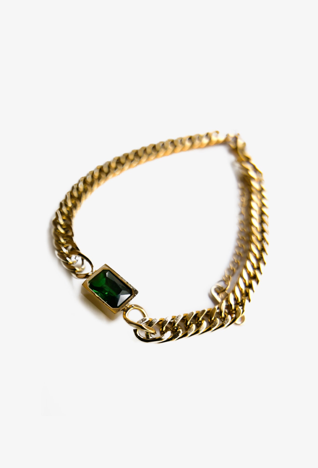 Emerald Majesty Chain Bracelet