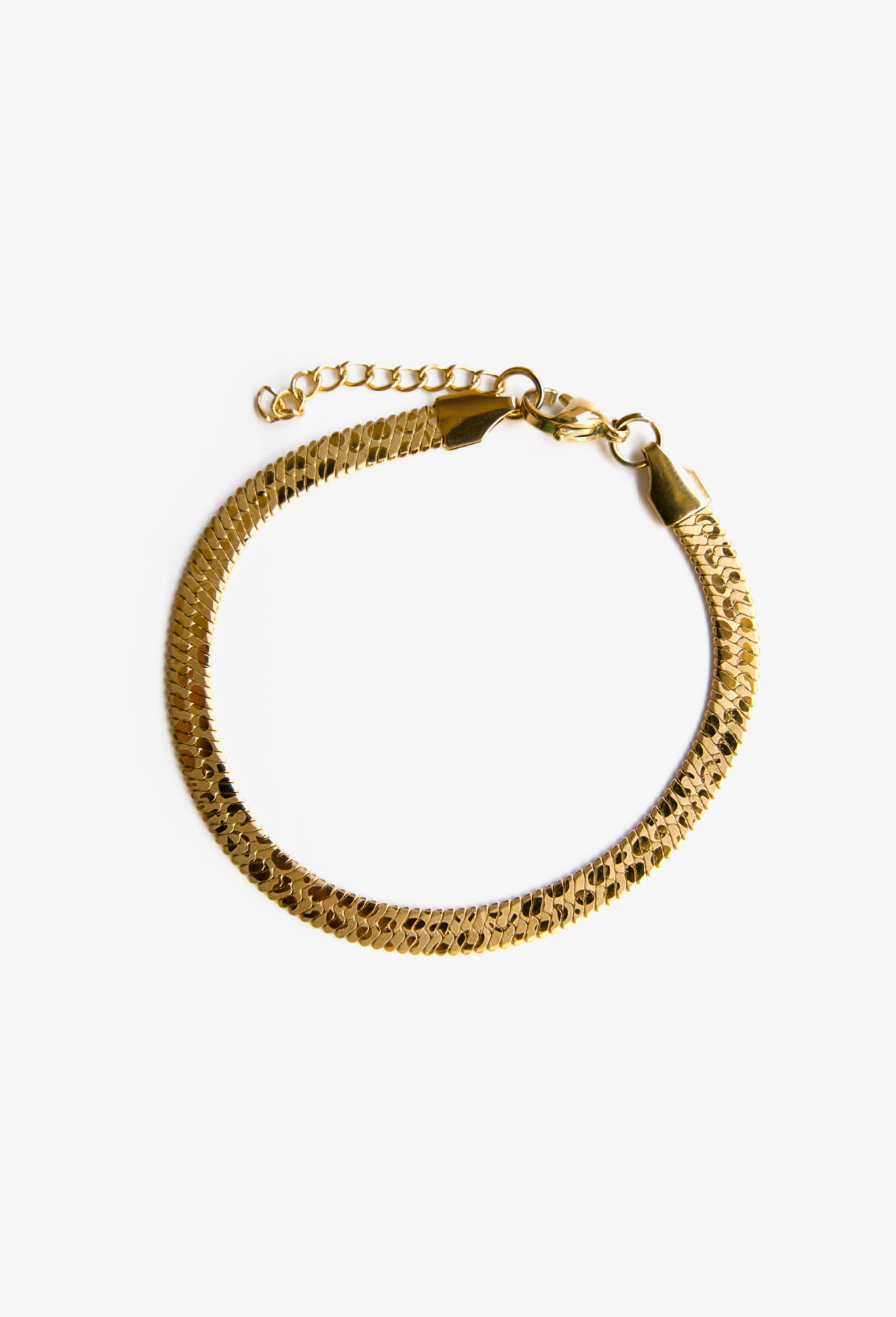 Golden Herringbone Elegance Bracelet