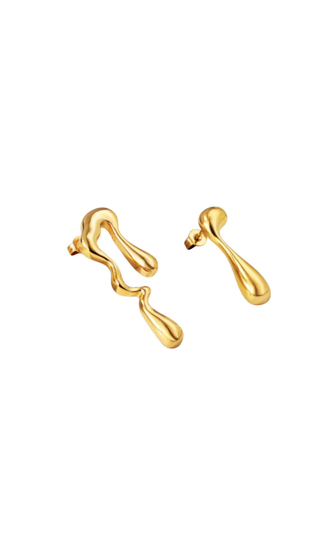 Liquid Gold Mismatched Earrings