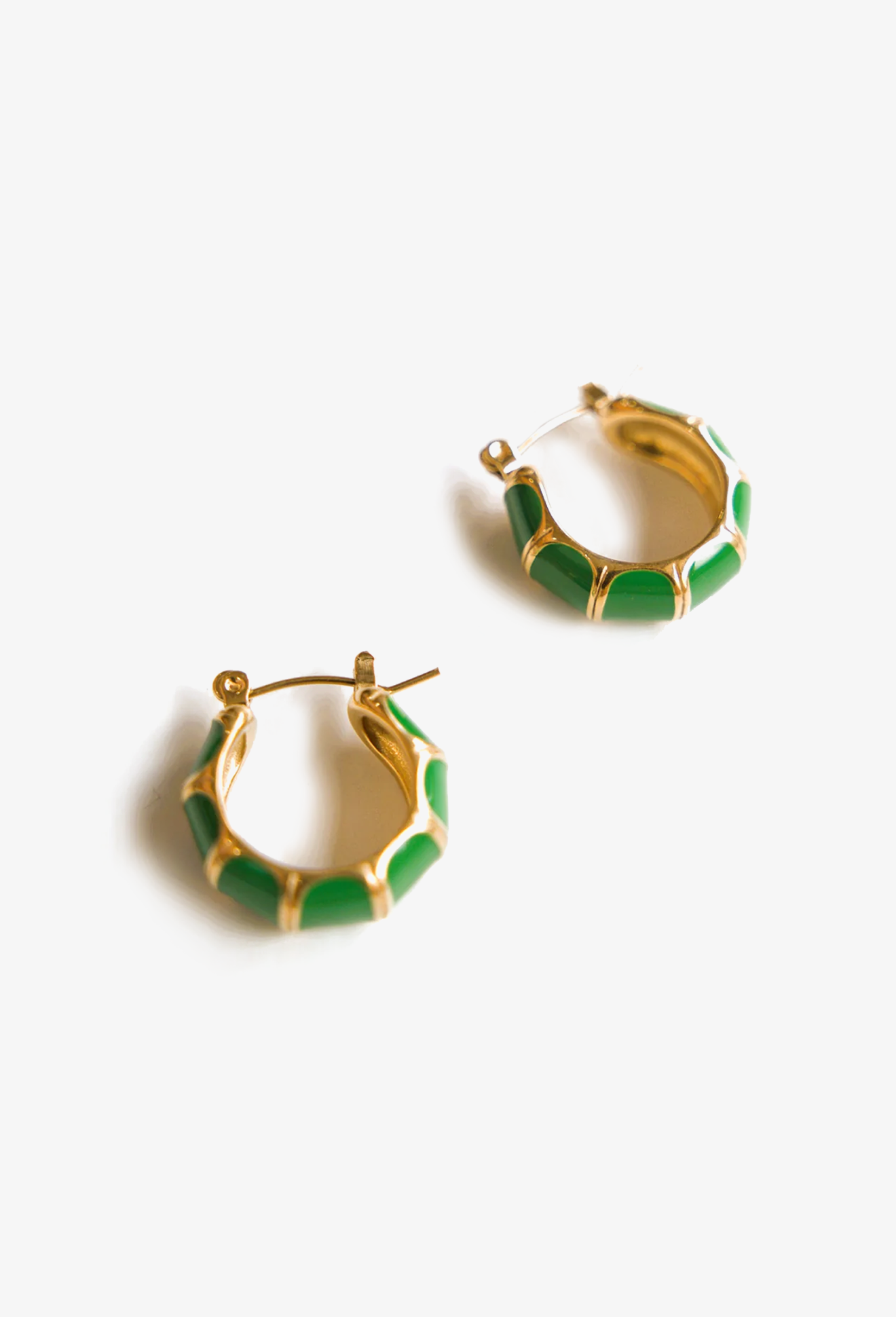 Kaleidoscope Enamel Hoop Earrings