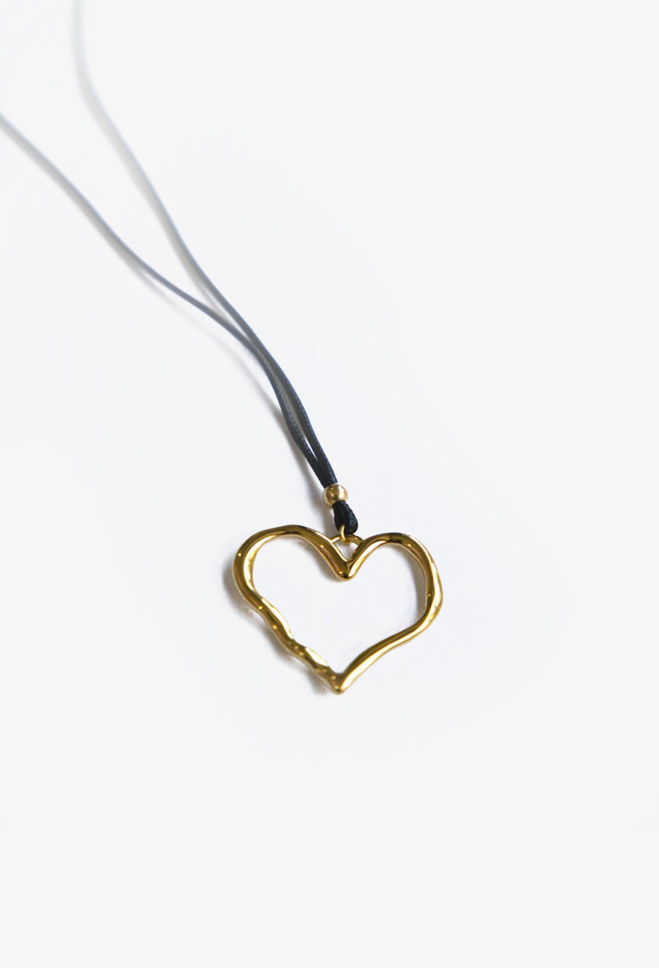 Molten Heart Statement Cord Necklace