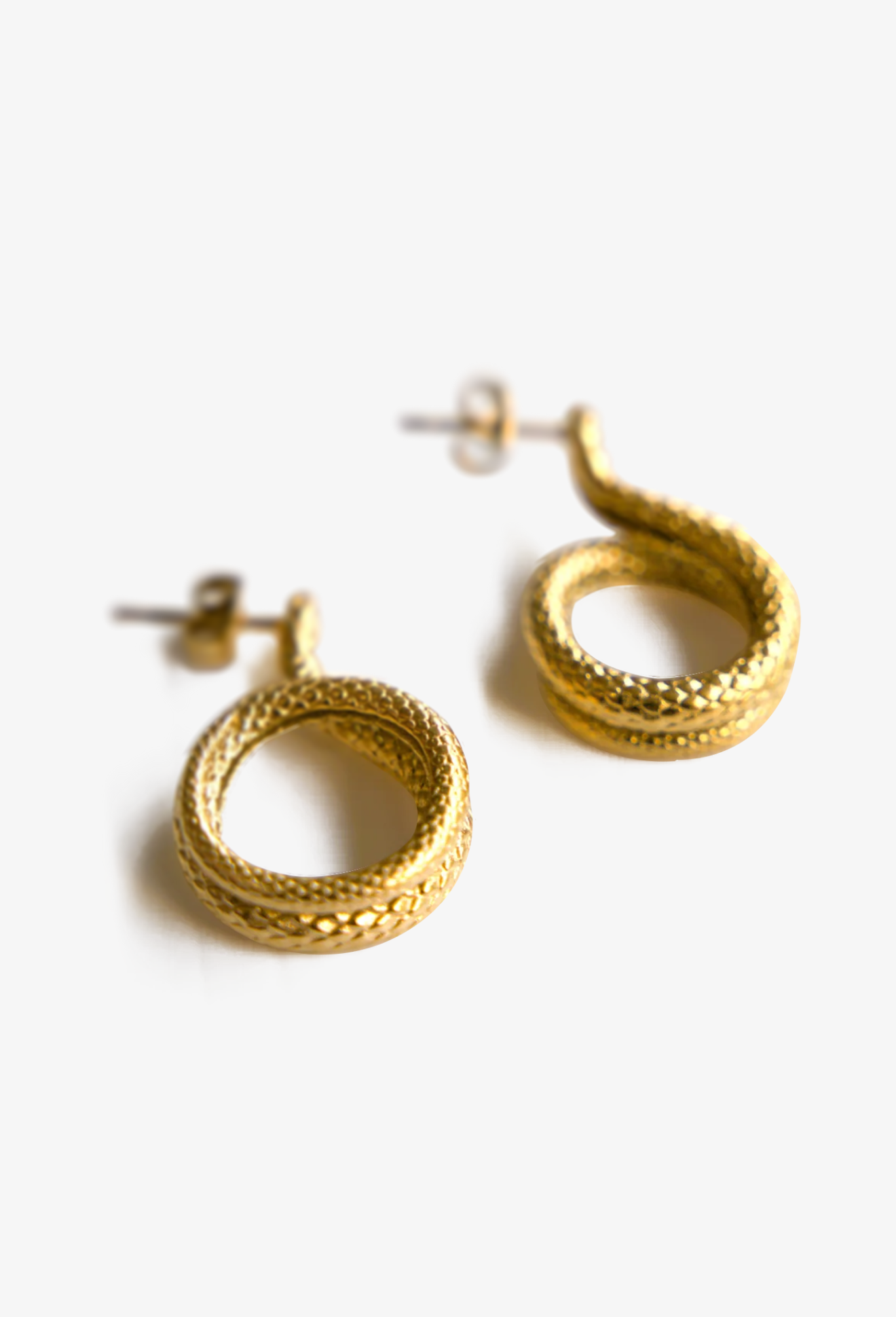 Serpentine Spiral Drop Earrings