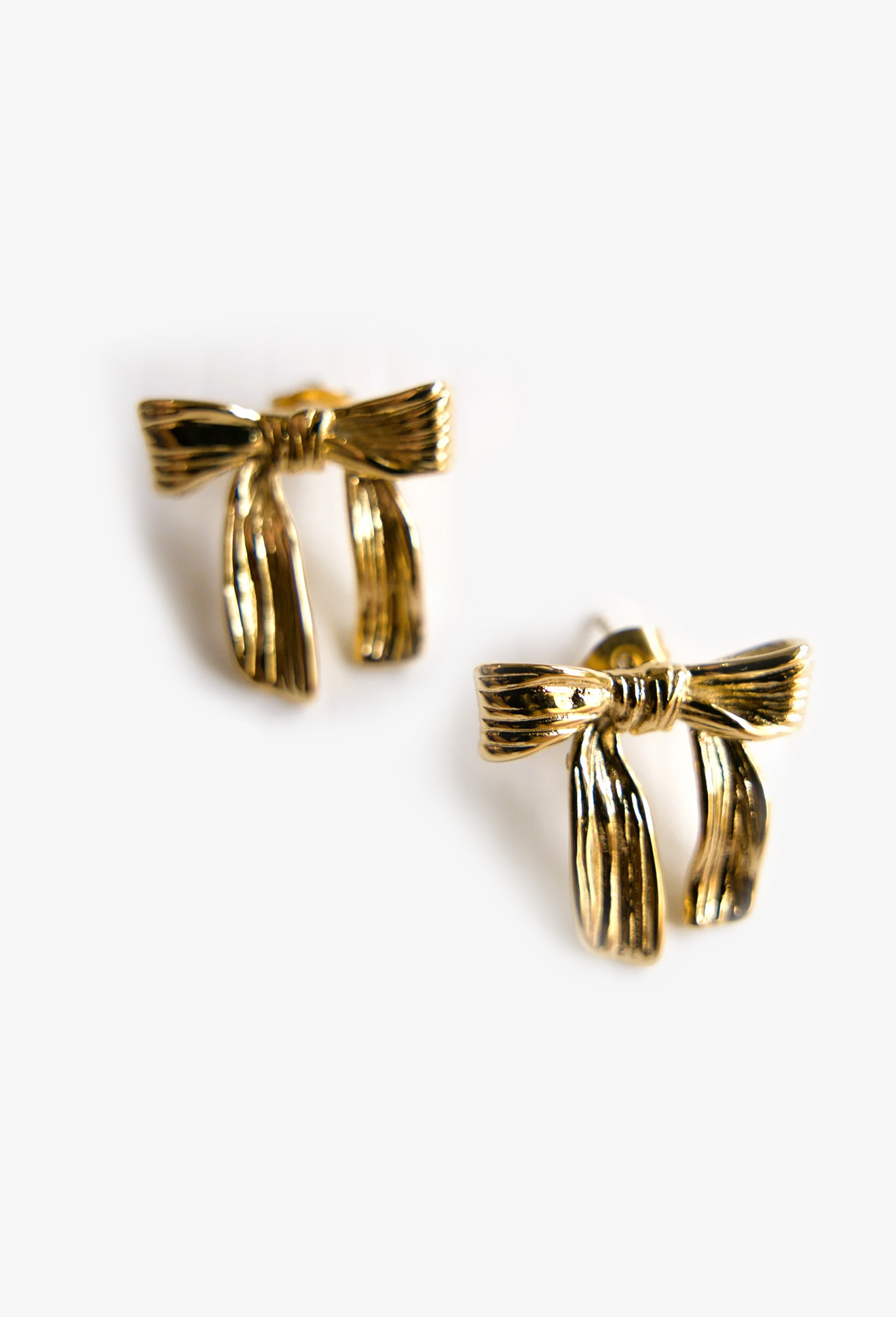 Whisper Bow Minimalist Stud Earrings